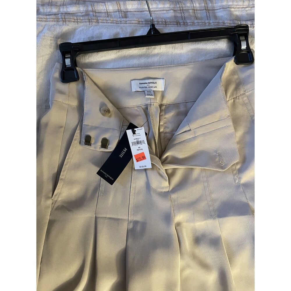 Banana Republic Pleated Wide Leg Trousers - New With Tags - 00 Petite